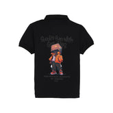 Status Quo Boys Placement Graphic Printed Polo Collar Tshirt